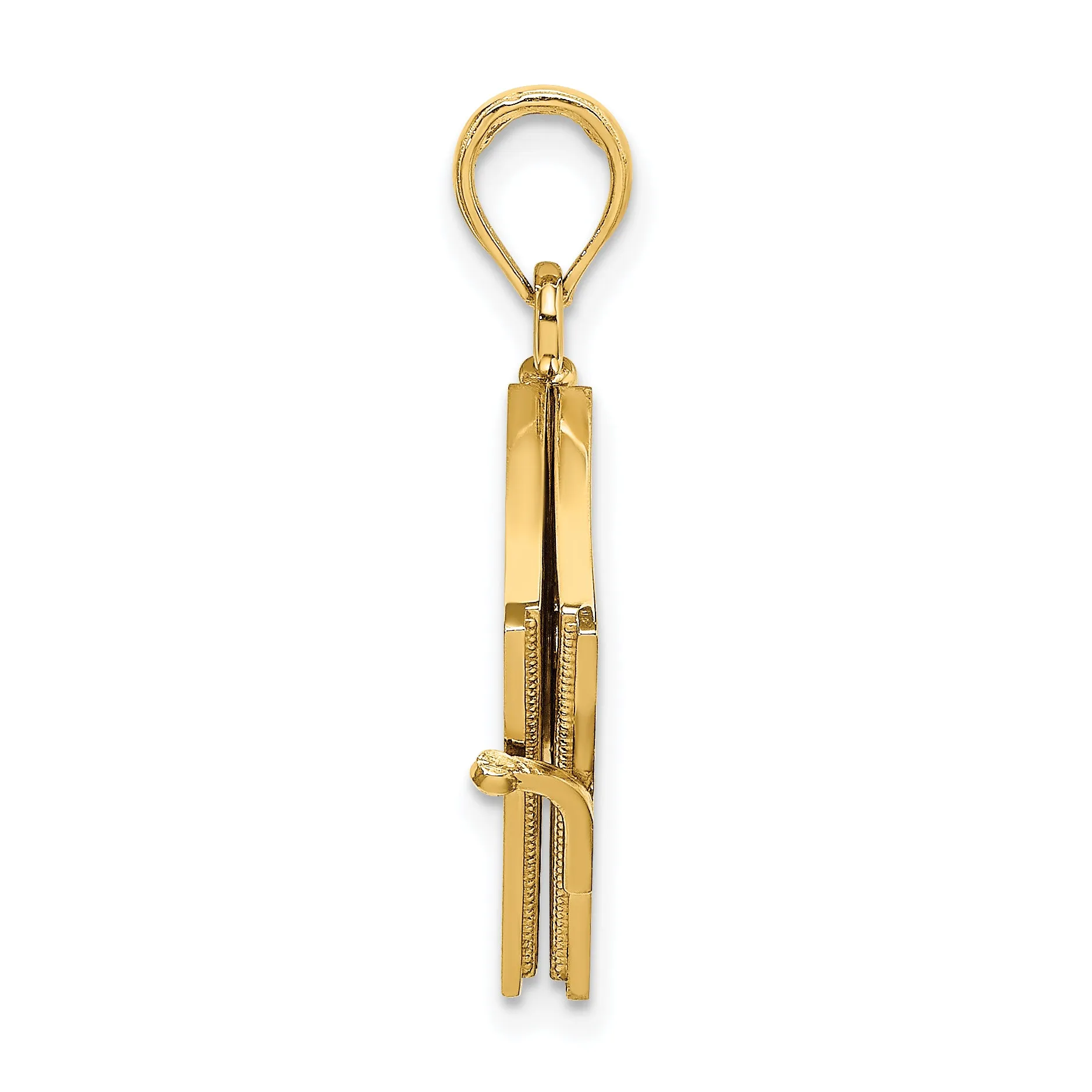 14kt Yellow Gold Enameled 3-D Moveable MY LOVE STORY Book Pendant