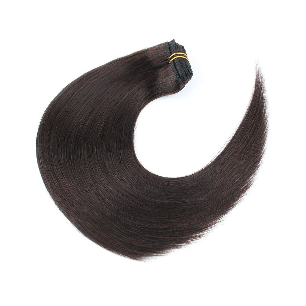 160g Dark Brown 2# Clip In Hair Extensions 20"