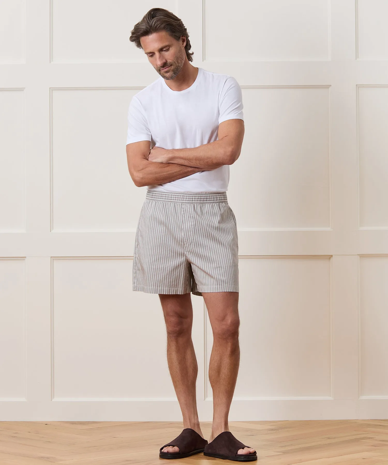5" Striped Poplin Short