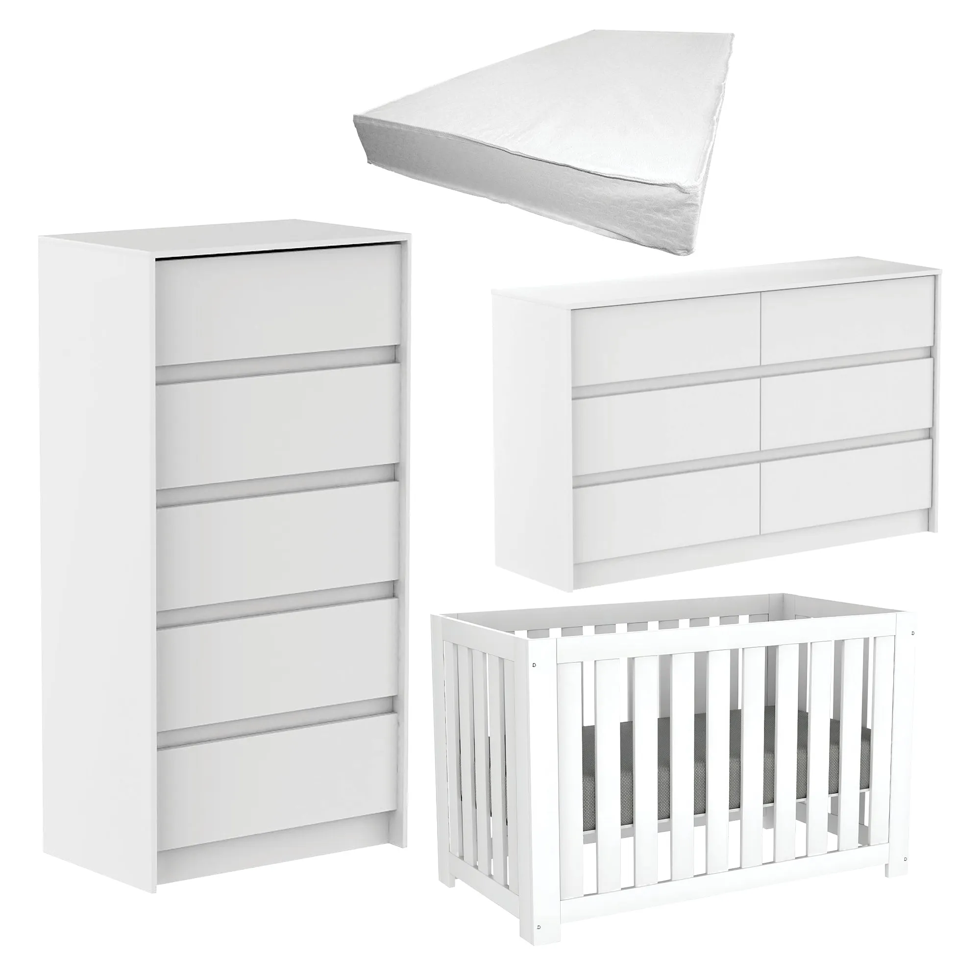 Adriana bassinette trio and alex collection - timeless elegance in all white