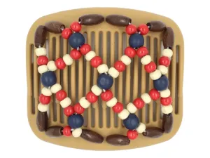 African Butterfly Hair Comb - Ndebele Blonde 96