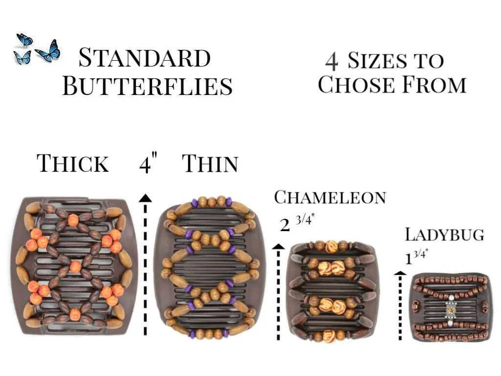 African Butterfly Hair Comb - Ndebele Blonde 96