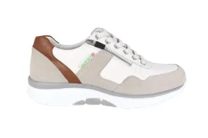 'Amory' men's wide fit (H} walking rolling sneaker - grey white