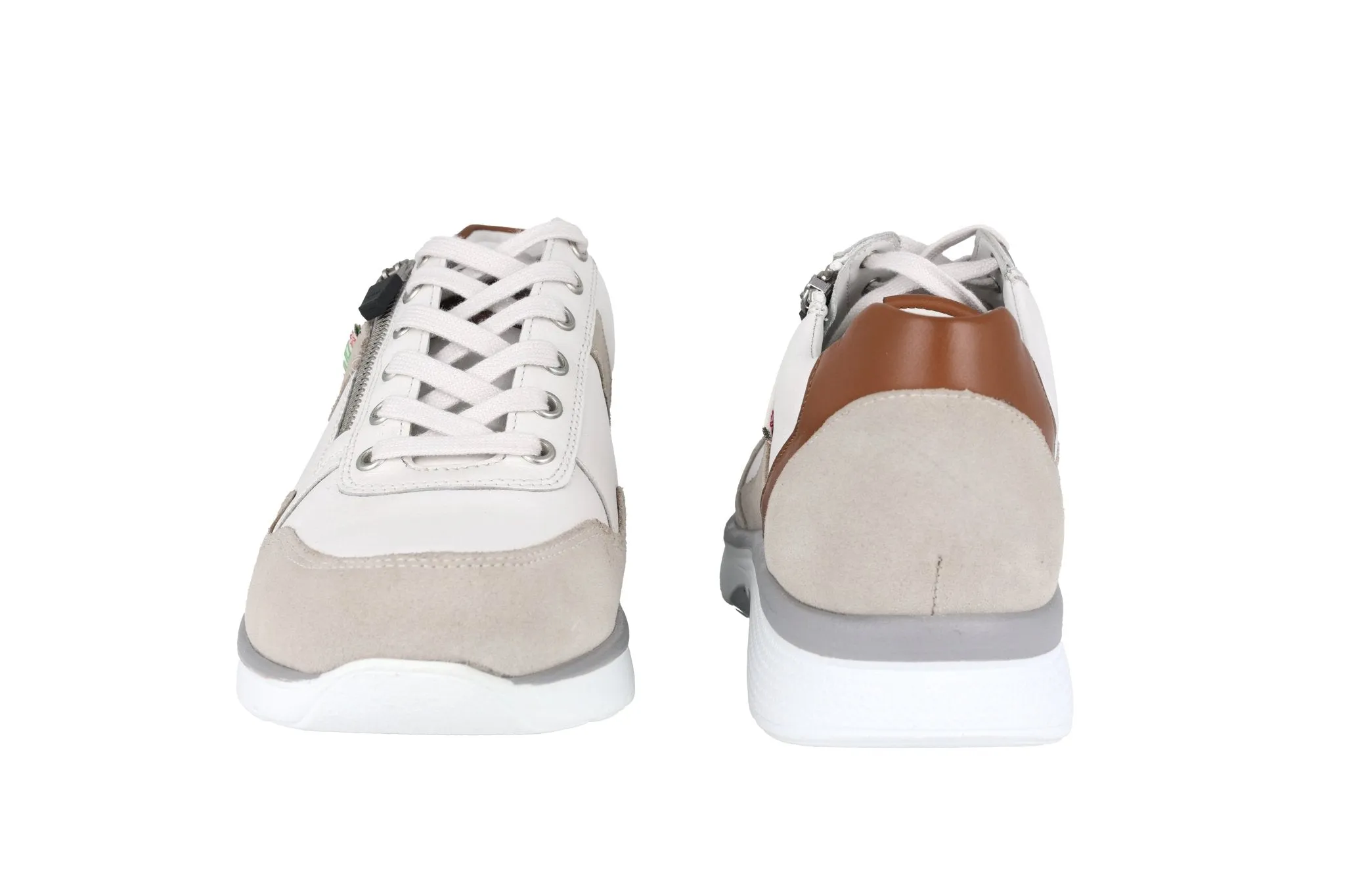 'Amory' men's wide fit (H} walking rolling sneaker - grey white
