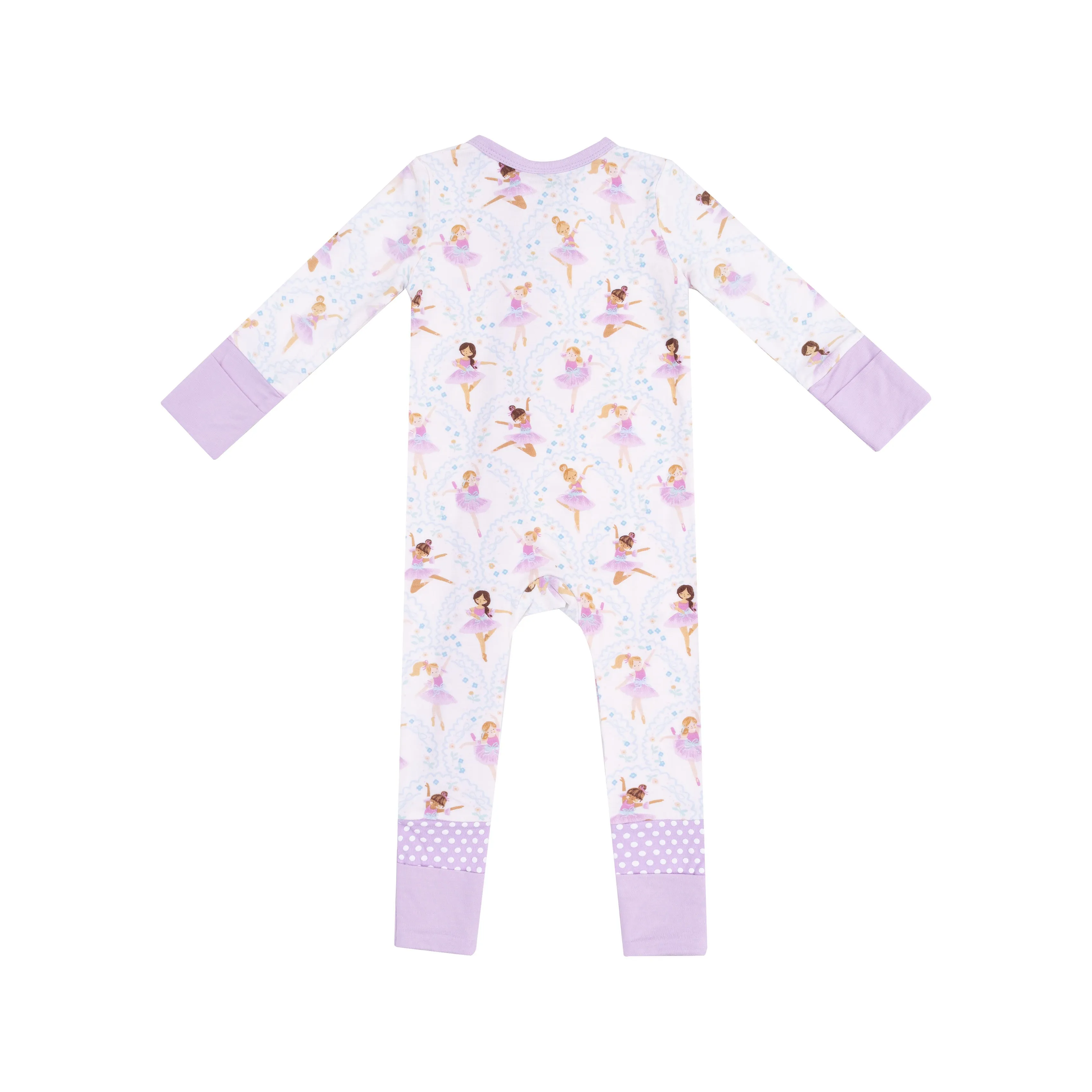 Angel Dear || Bow Ballerinas 2 Way Zipper Romper
