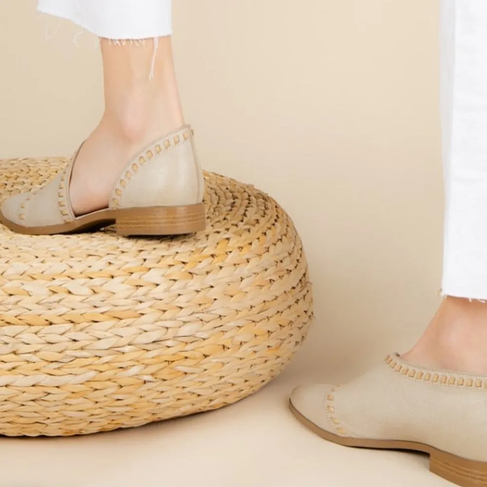 Arrived tone Open Shank Ballerina Mules