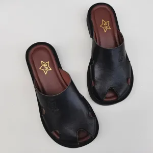 Babakud Women Summer Leather Mules Closed Toe Wide Fit Slippers