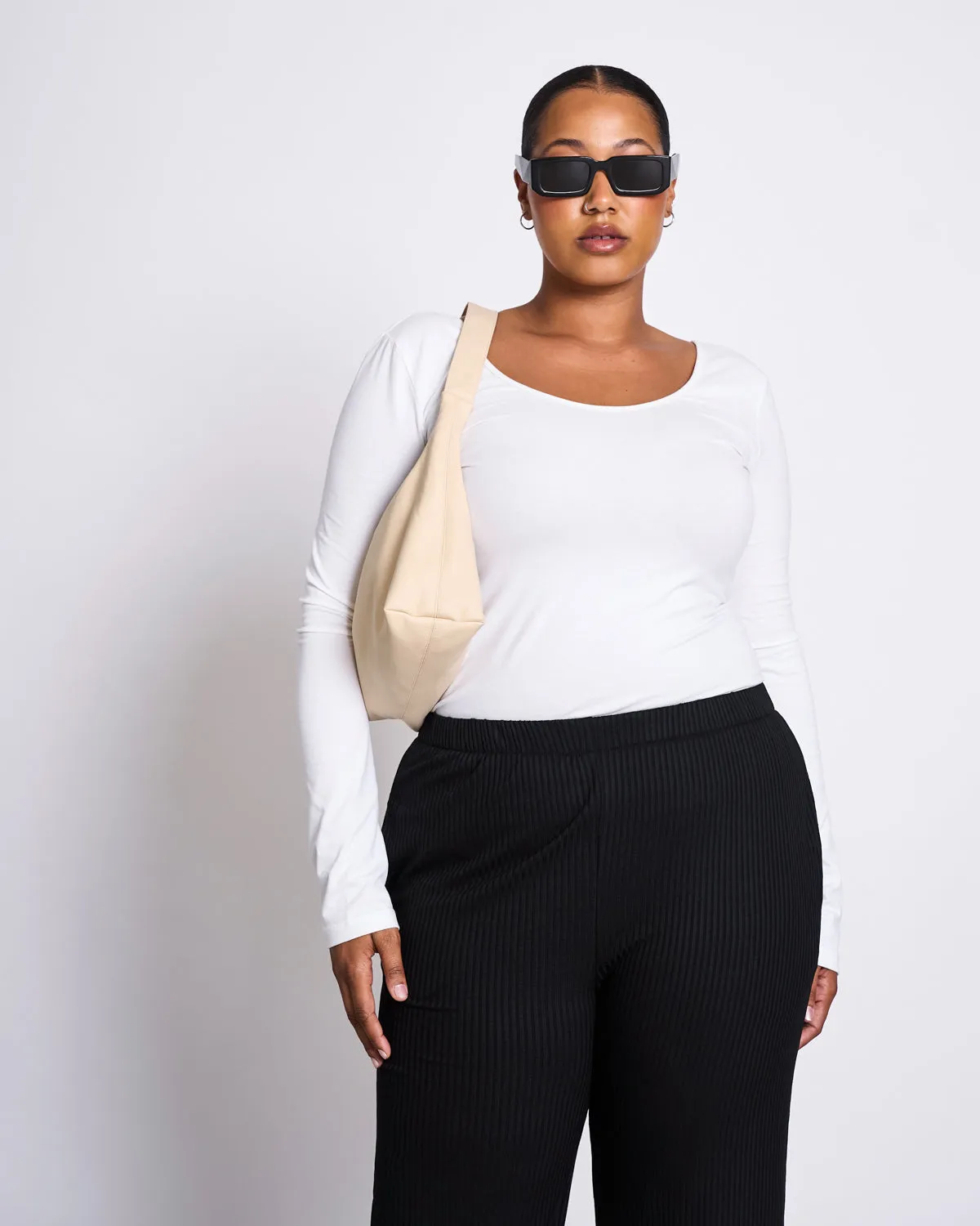 BALLERINA LONGSLEEVE LEON SOFT WHITE GOTS
