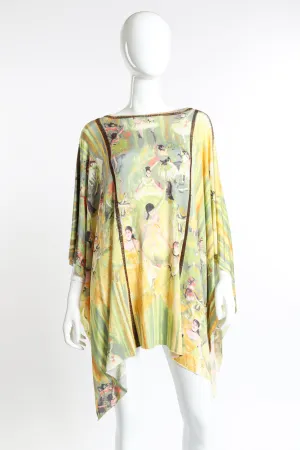 Ballerina Print Poncho
