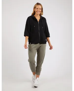 Beachy Zip Hoodie - Black