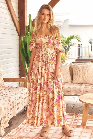 Beautiful Escape Print Claudette Maxi Dress