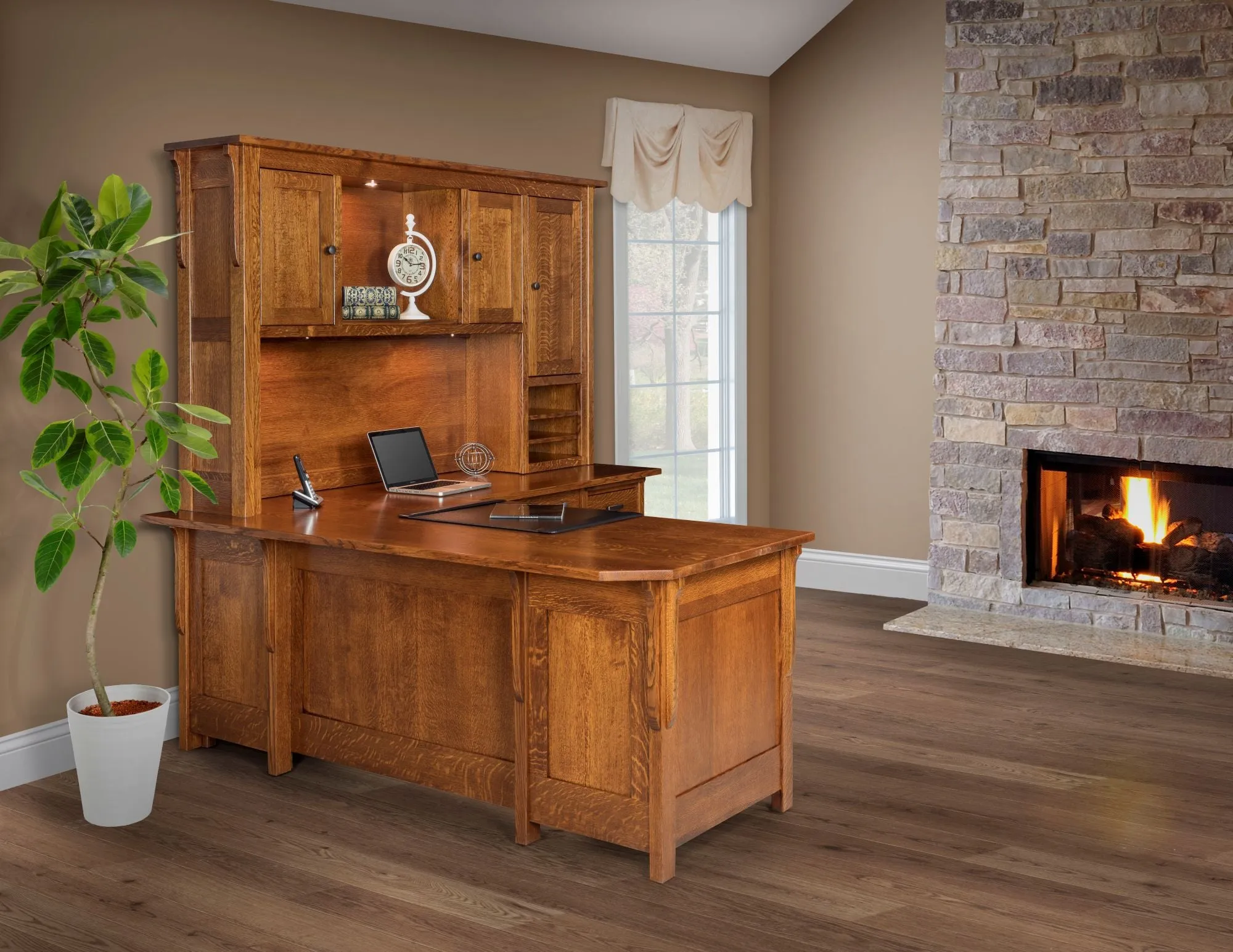Boston- Amish Solid Wood Corner Desk