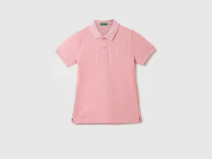 Boys Textured Polo Collar T-Shirt