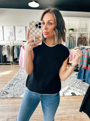 Button Back Detail Sweater Top