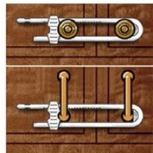Cabinet Slide Latch - White
