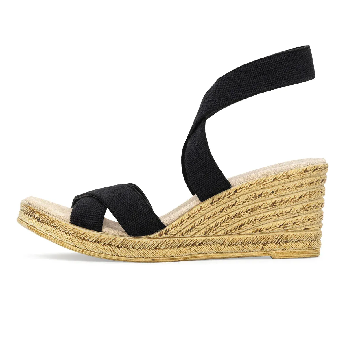 CHARLESTON SHOE FISHBURNE BLACK LINEN