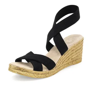 CHARLESTON SHOE FISHBURNE BLACK LINEN