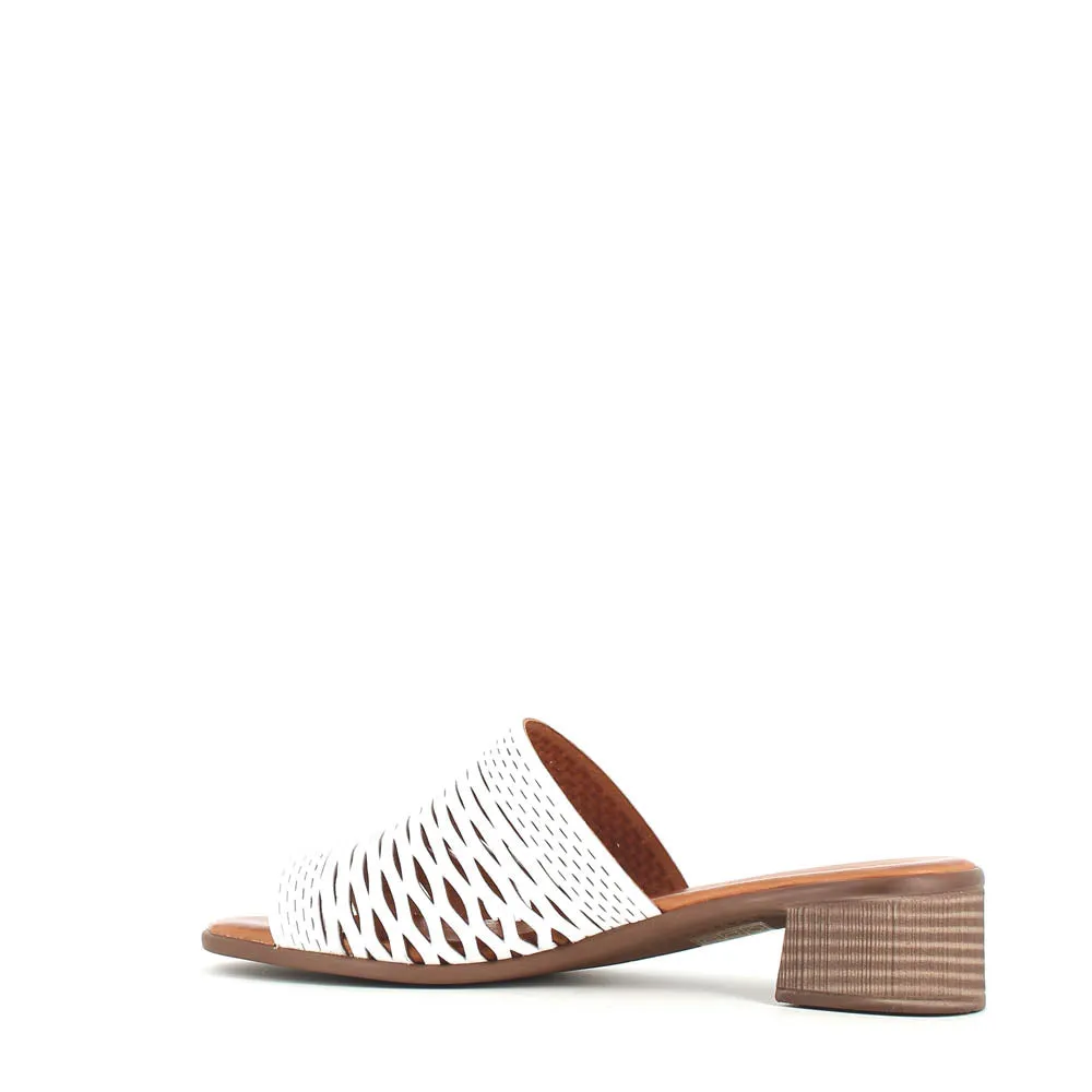 Cinders Edit Trellis Mule White