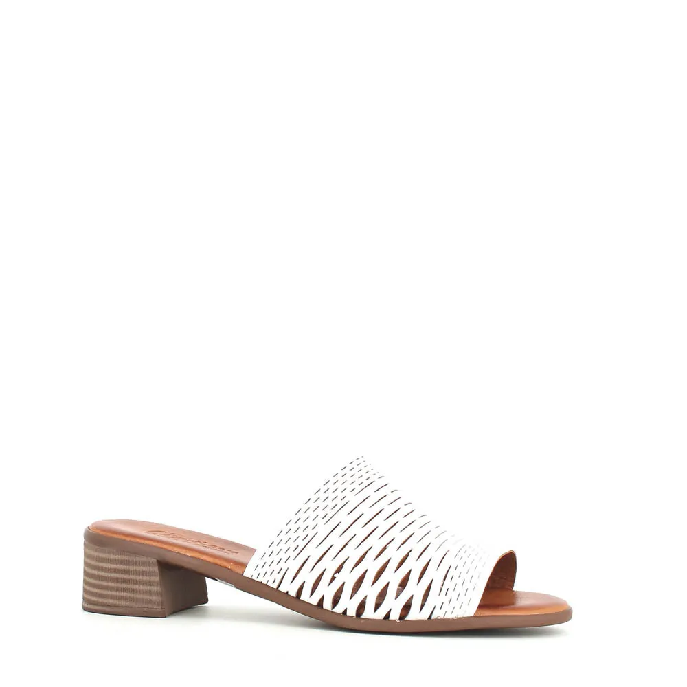 Cinders Edit Trellis Mule White