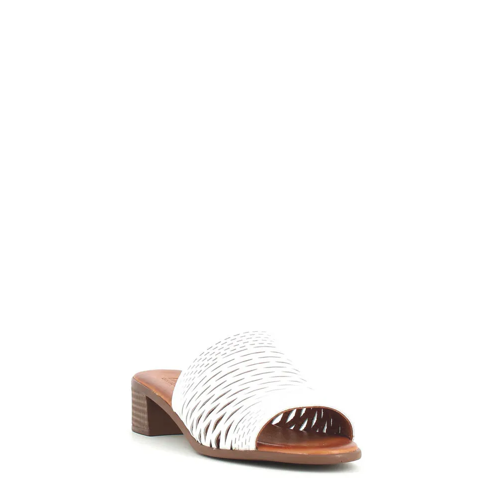 Cinders Edit Trellis Mule White