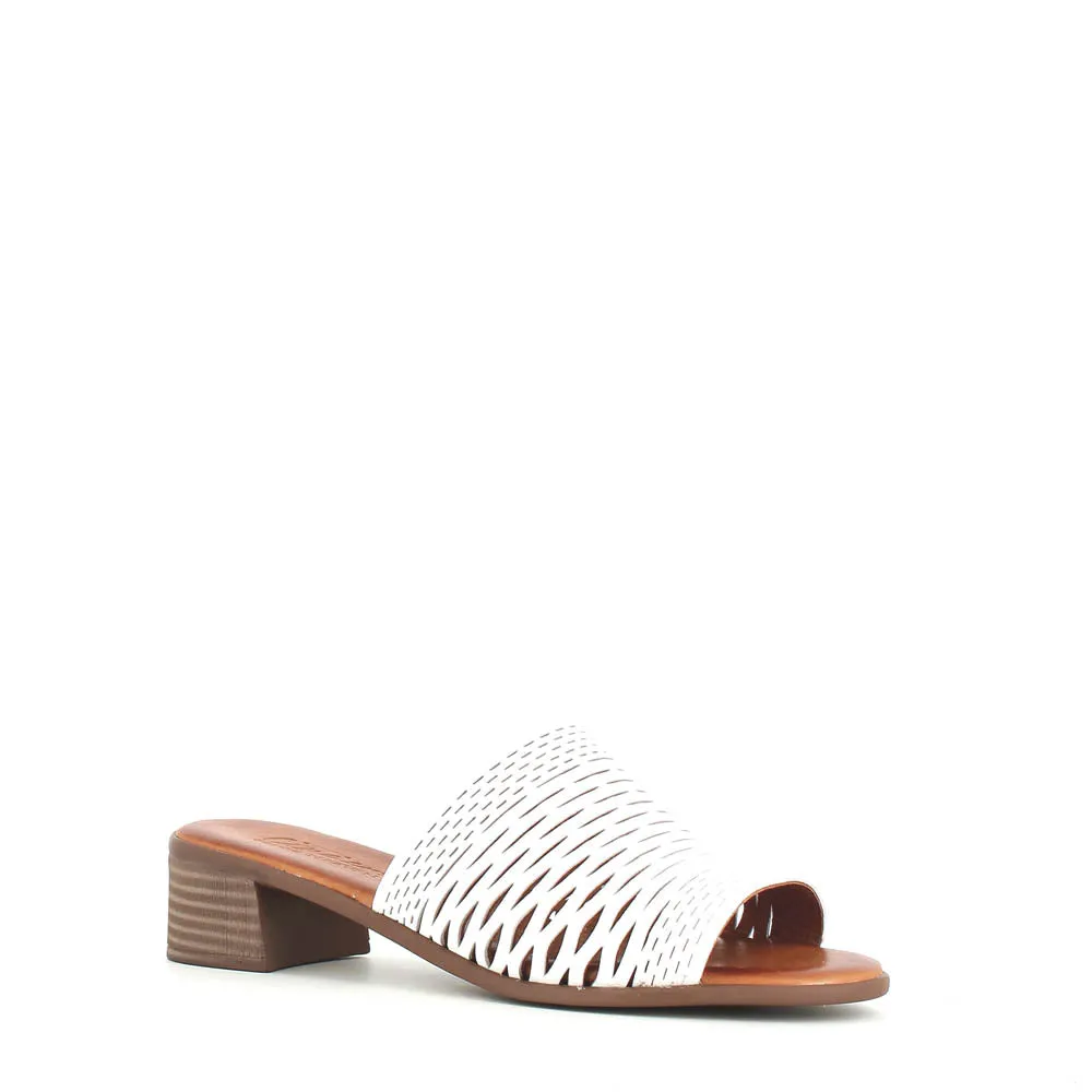 Cinders Edit Trellis Mule White