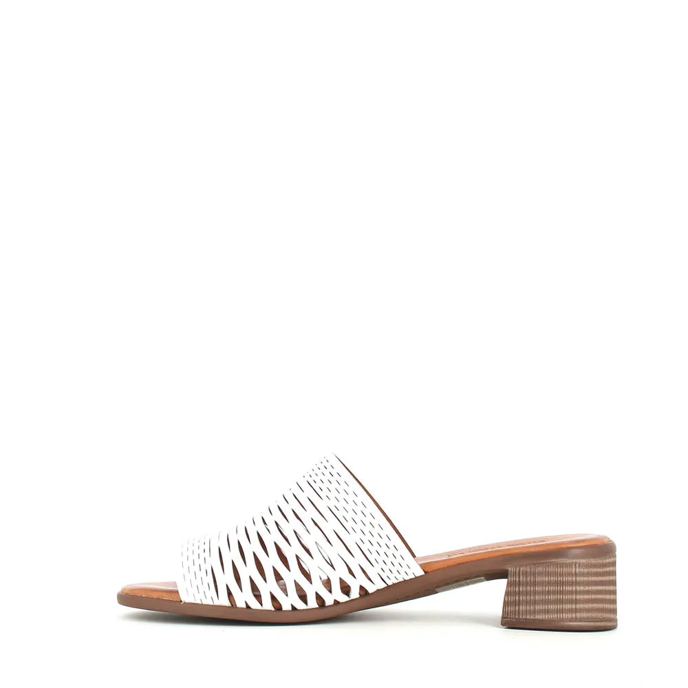 Cinders Edit Trellis Mule White