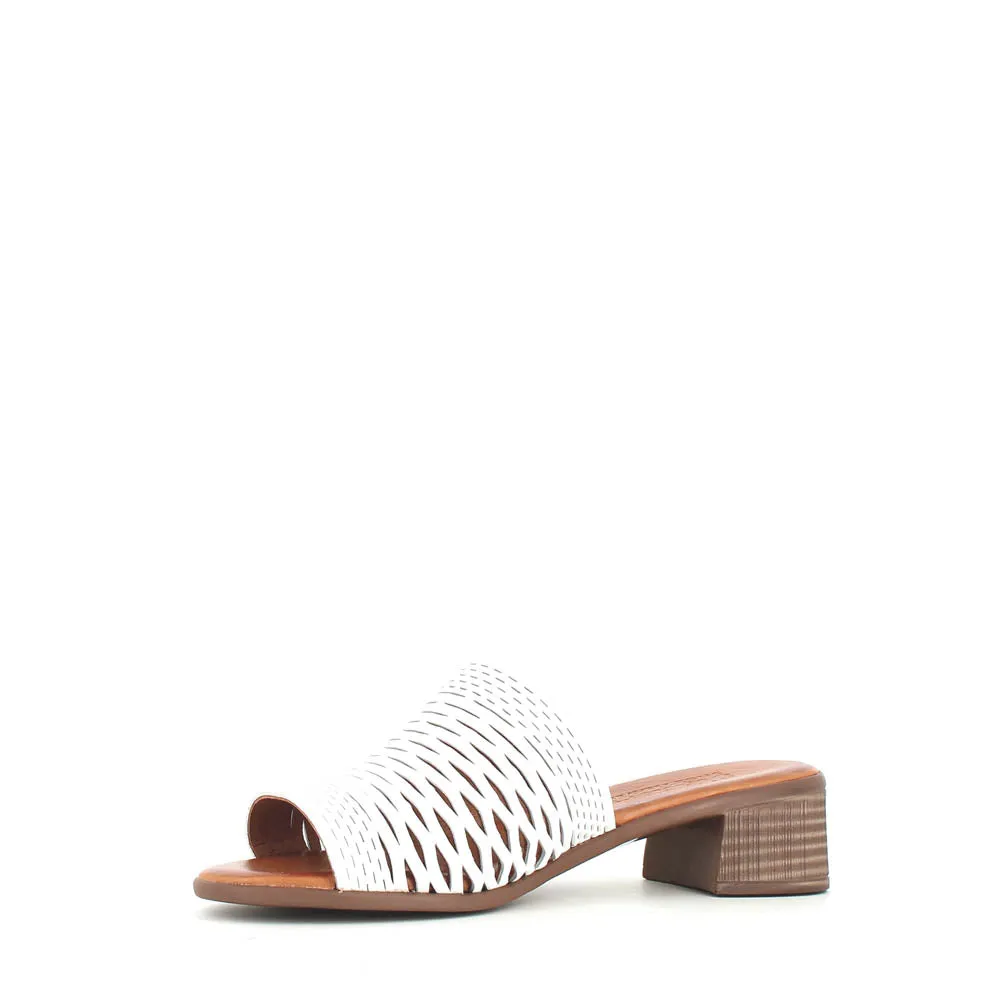 Cinders Edit Trellis Mule White