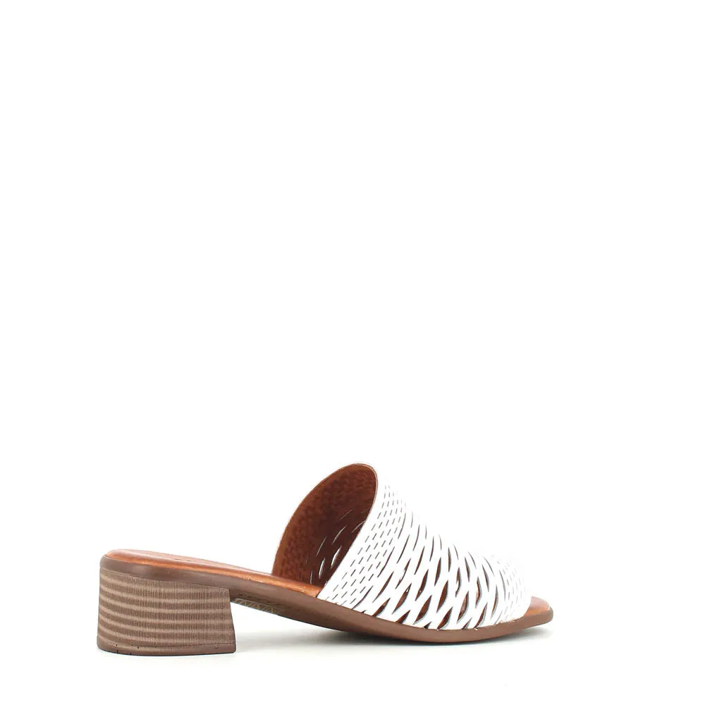 Cinders Edit Trellis Mule White