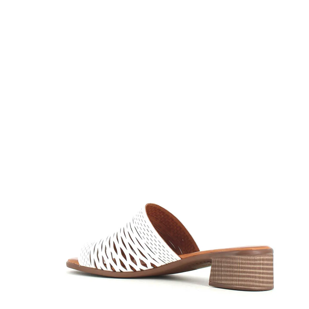 Cinders Edit Trellis Mule White