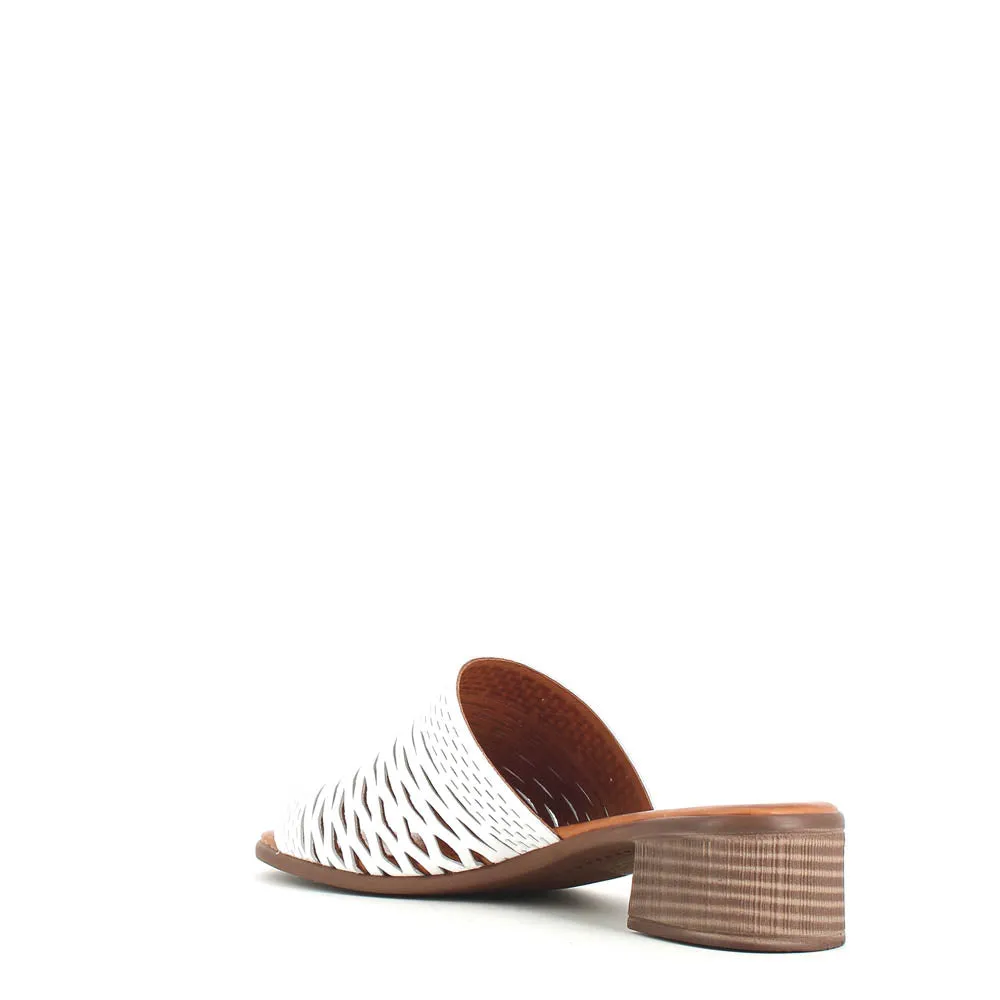 Cinders Edit Trellis Mule White