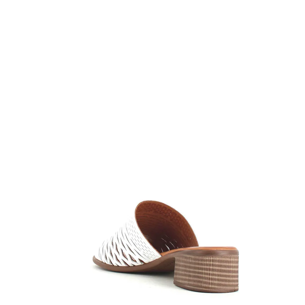 Cinders Edit Trellis Mule White