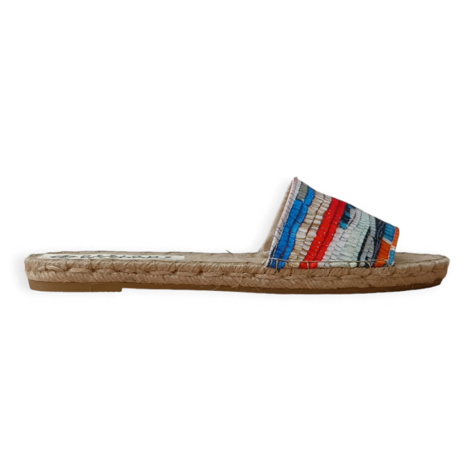 Colorful Espadrilles Slides - Kilim Print