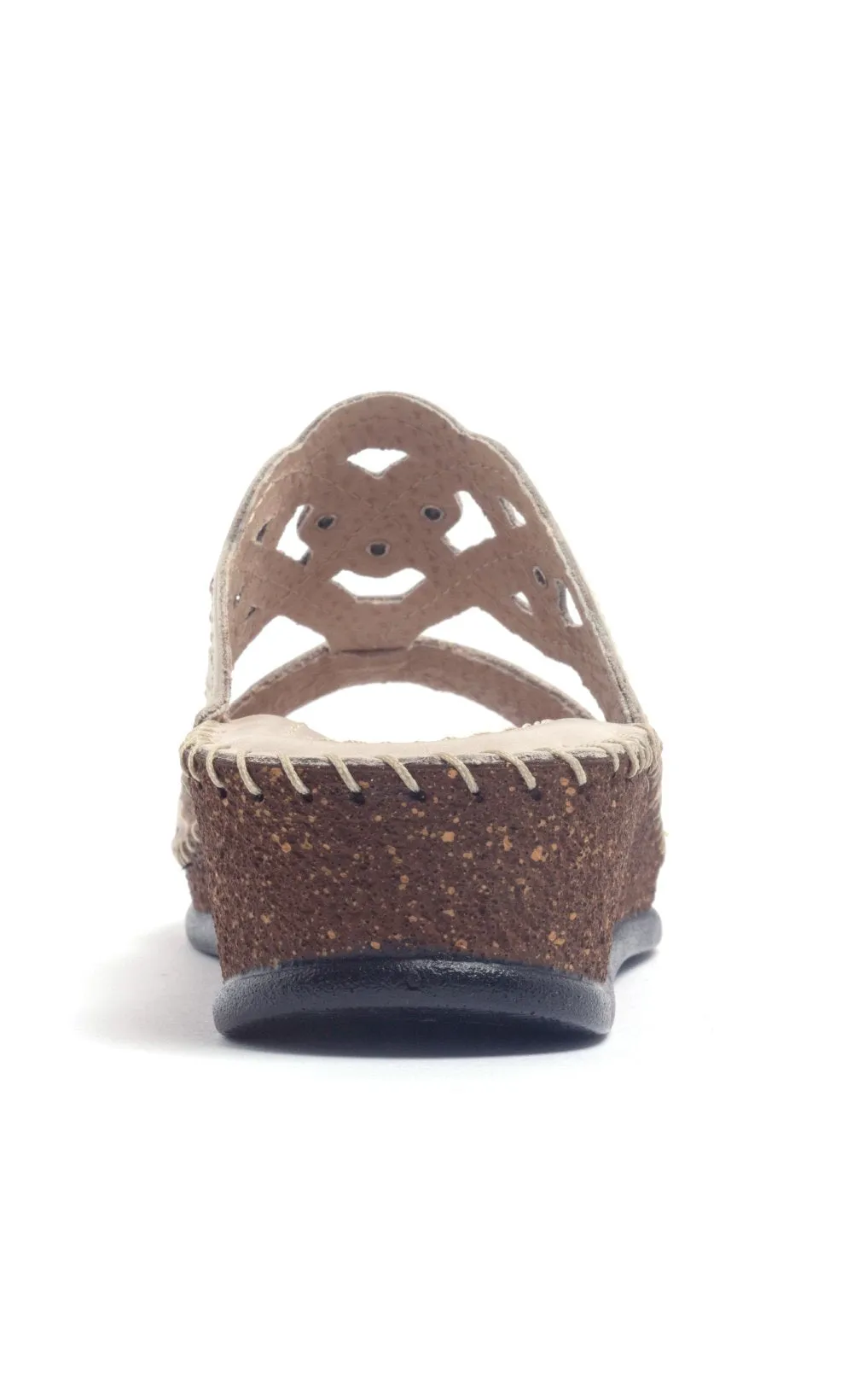 Comfort wide leather mules