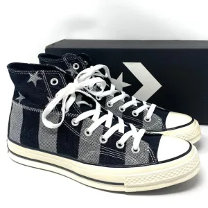 CONVERSE Men's AdVulc Chuck 70 High Top Stars Stripes Black Canvas Size 167709C
