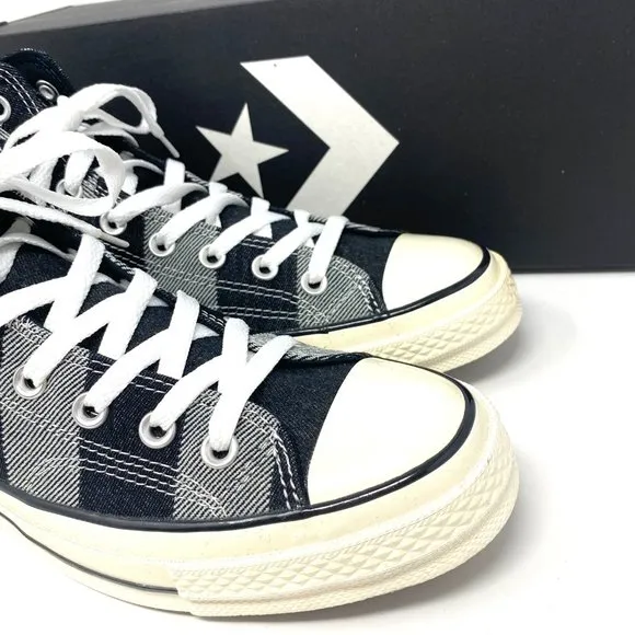 CONVERSE Men's AdVulc Chuck 70 High Top Stars Stripes Black Canvas Size 167709C