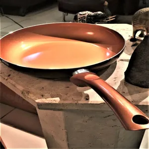 Copper Fry Pan Nonstick Induction Skillet Healthy Cookware 9.5
