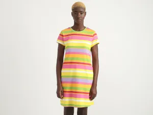 Cotton Striped Round Neck Women Dresses