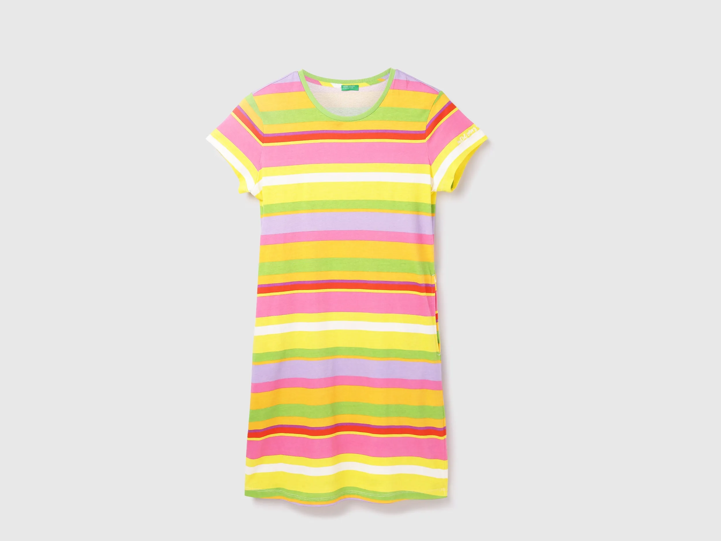 Cotton Striped Round Neck Women Dresses