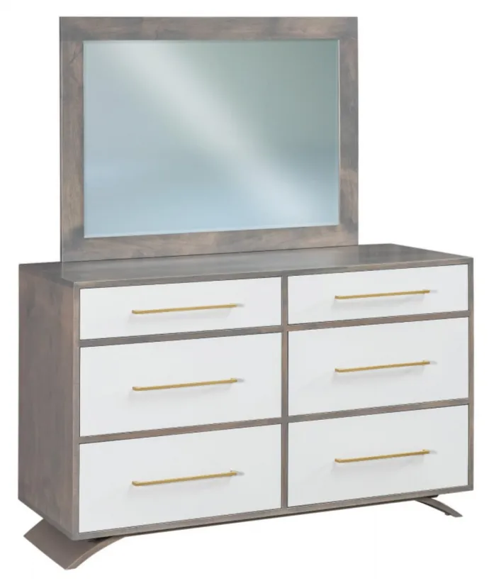 Covington - Amish Mid Century Modern Dresser w/ Optional Mirror