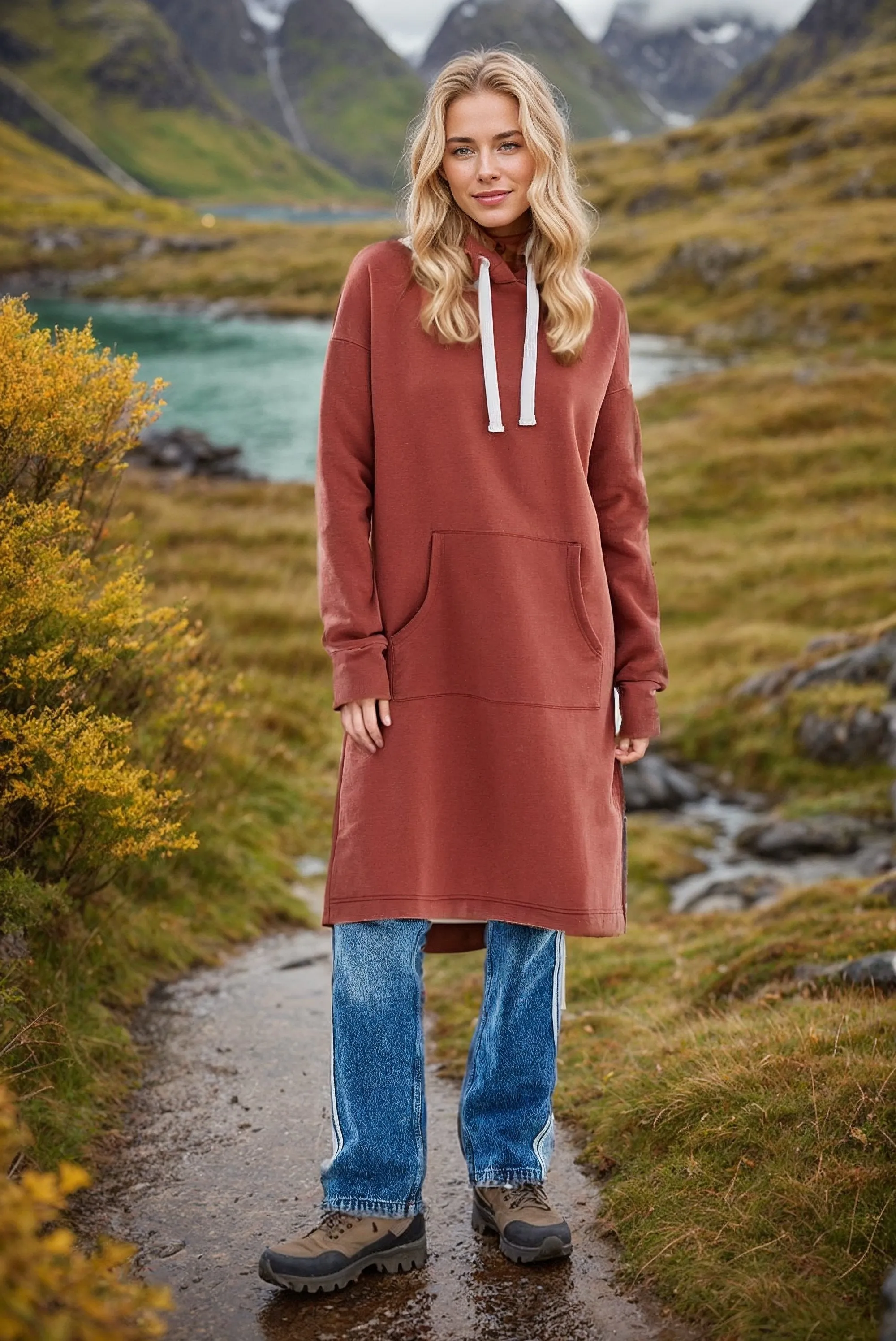 Desert Sands longline hoodie