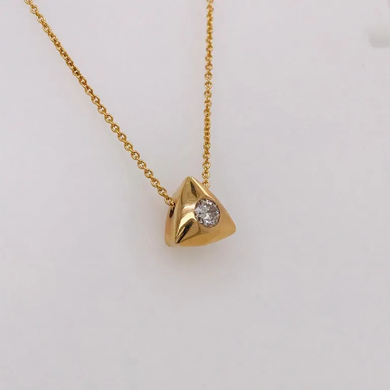 Diamond Triangle Slide Pendant