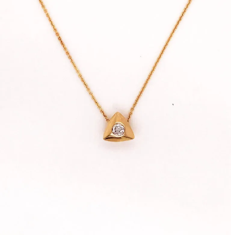 Diamond Triangle Slide Pendant