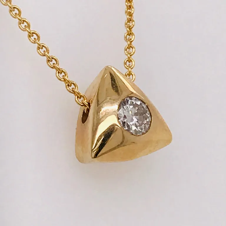 Diamond Triangle Slide Pendant