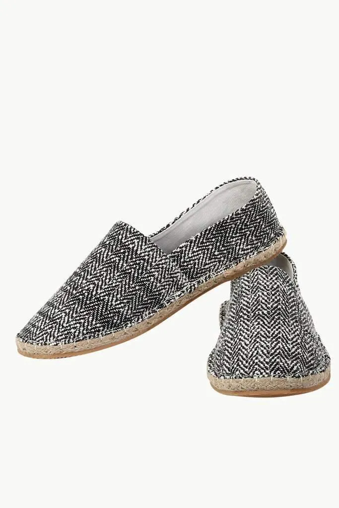 Dobby Woven Slip-on Espadrilles