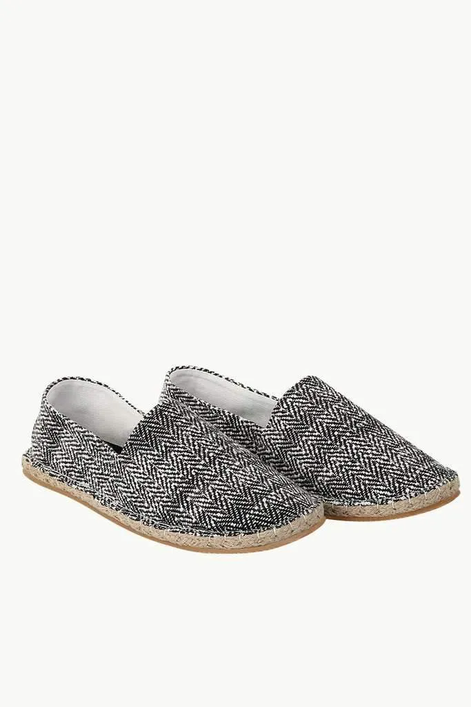 Dobby Woven Slip-on Espadrilles