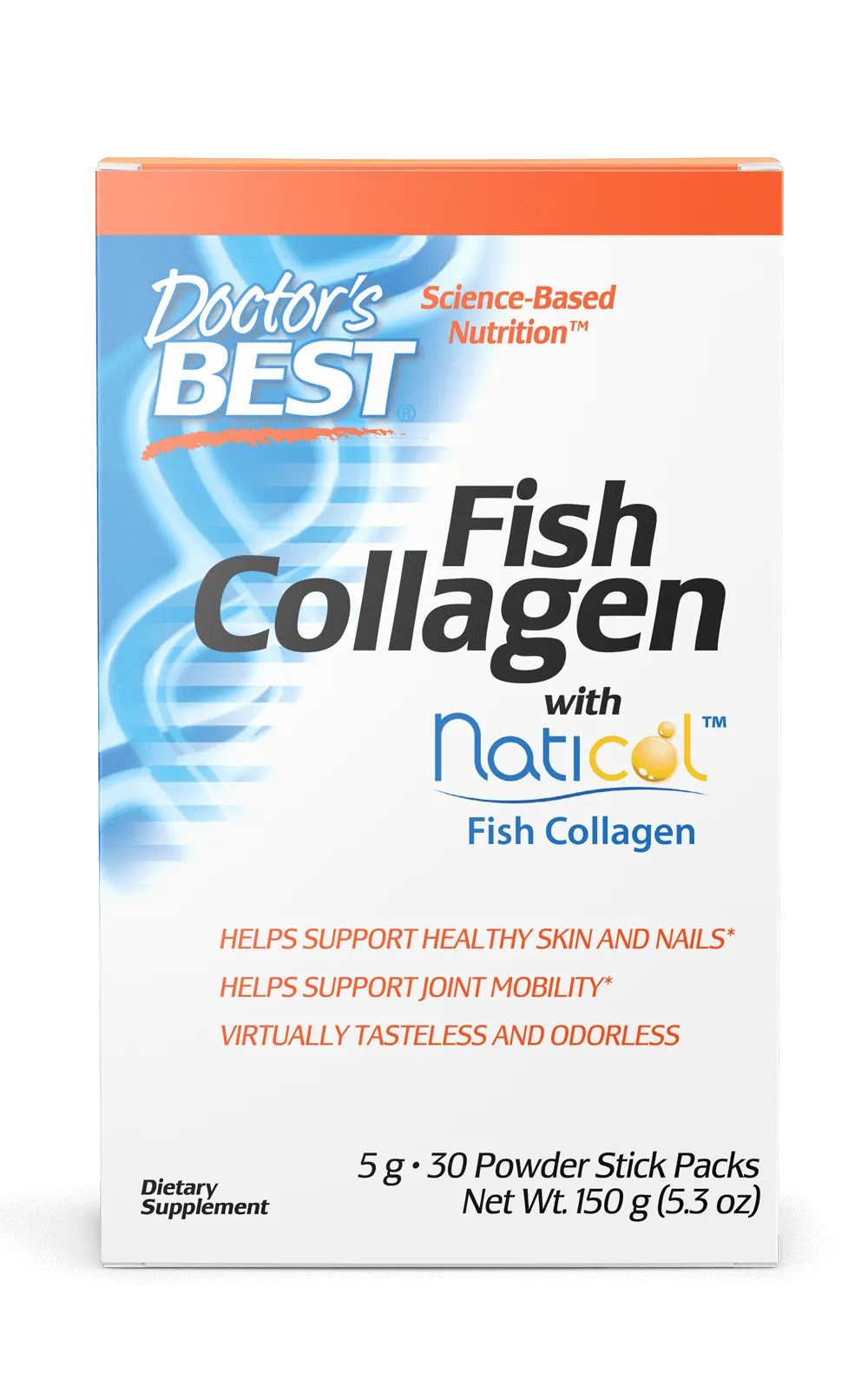 Doctor's Best Fish Collagen with Trumarine Collagen, 30 sticks
