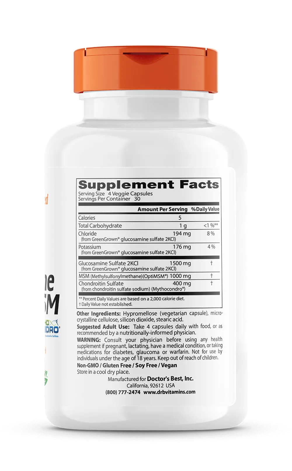 Doctor's Best Glucosamine Chondroitin MSM, 120 caps