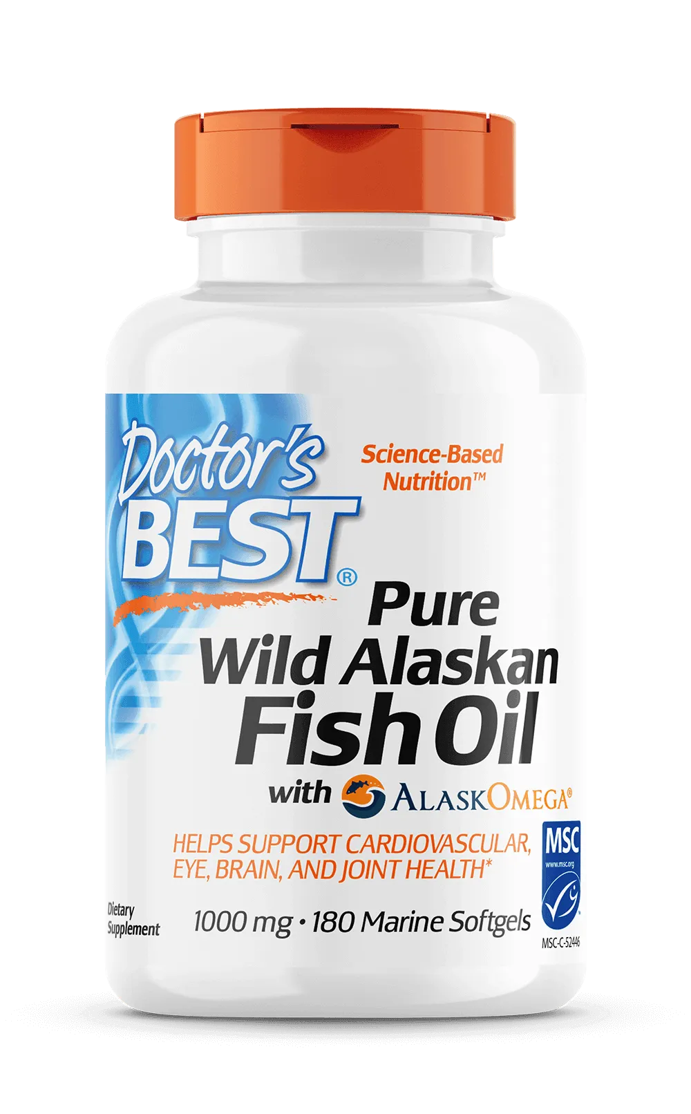 Doctor's Best Pure Wild Alaskan Fish Oil, 180 sgls
