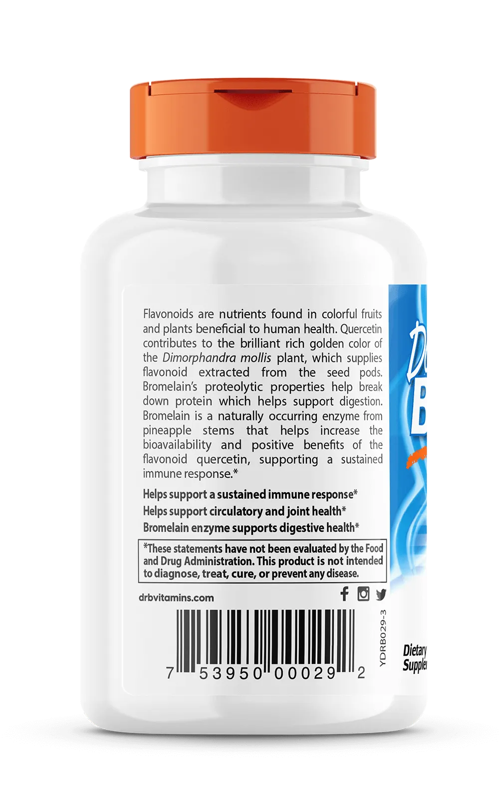 Doctor's Best Quercetin Bromelain, 180 vcaps
