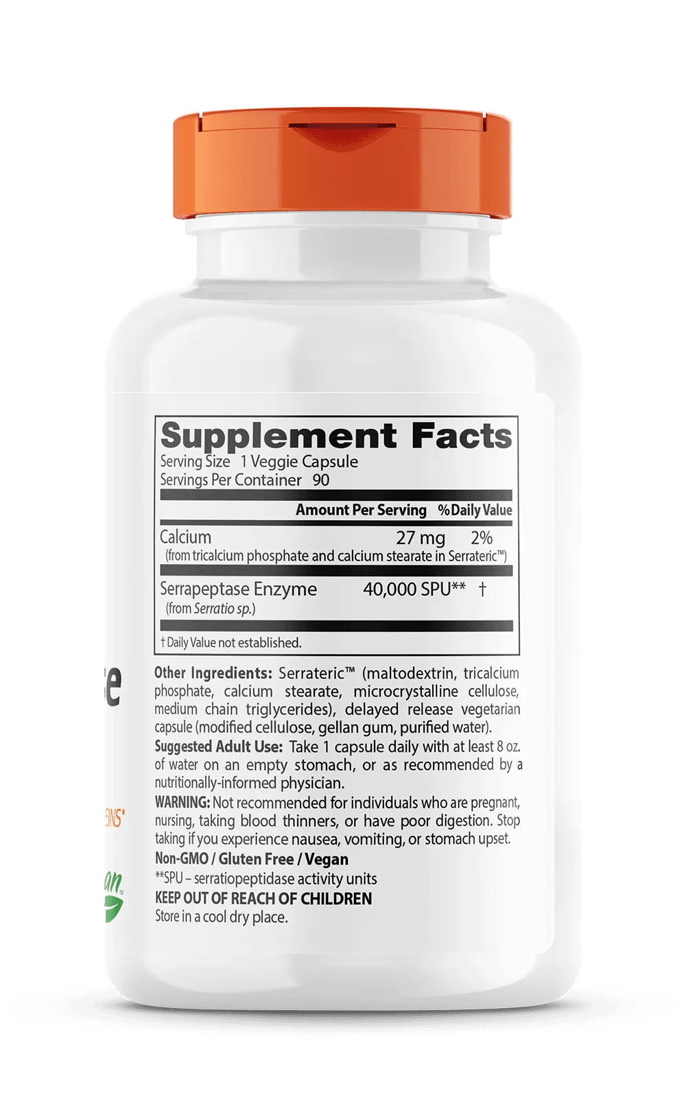 Doctor's Best Serrapeptase, 90 vcaps